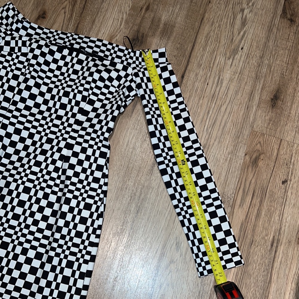 NEW! HP 🥳🥳🥳Zara Checkered Print Mini Dress - Picture 8 of 9